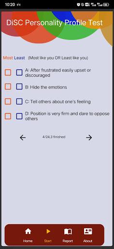 DiSC personality test - Image screenshot of android app