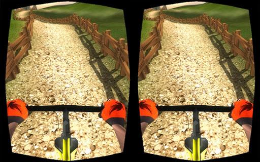 VR - MTB Downhill bicycle racing : VR Bicycling - Gameplay image of android game