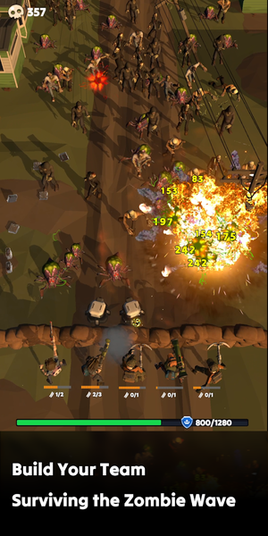 Idle Zombie Wave: Survivors - Gameplay image of android game