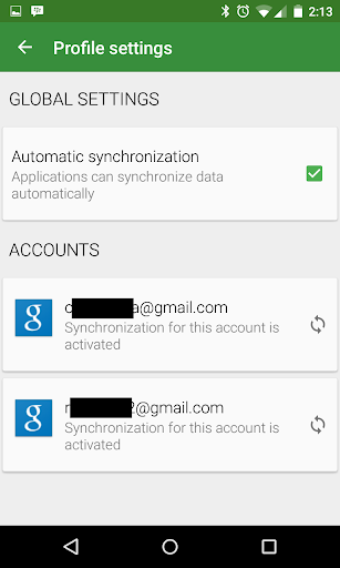 Accounts Sync Profiler - Image screenshot of android app