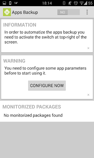 Backup manager for apps & data - Image screenshot of android app