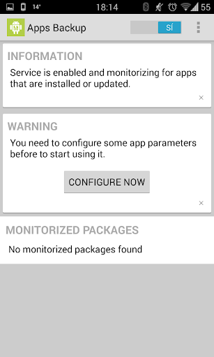 Backup manager for apps & data - Image screenshot of android app