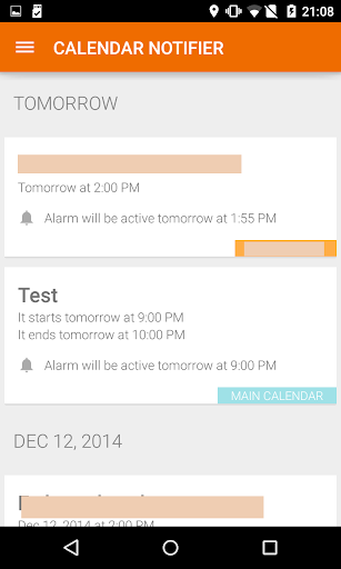 Events Notifier for Calendar - Image screenshot of android app