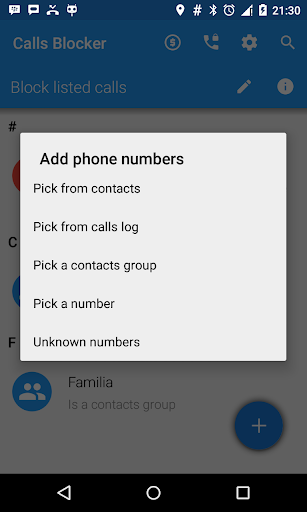 Calls Blocker - Image screenshot of android app