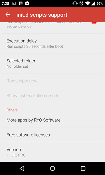 init.d scripts support - Image screenshot of android app