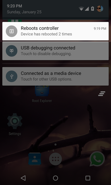 Reboots monitor - Image screenshot of android app