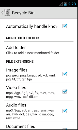 Recycle Bin - عکس برنامه موبایلی اندروید