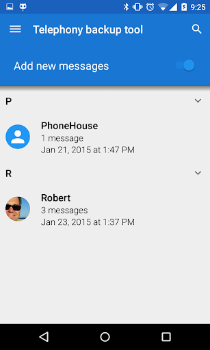 Telephony Backup (Calls & SMS) - عکس برنامه موبایلی اندروید