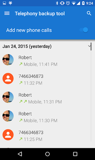 Telephony Backup (Calls & SMS) - Image screenshot of android app