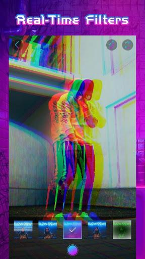Glitchy - psychedelic camera for VHS & glitch art - Image screenshot of android app
