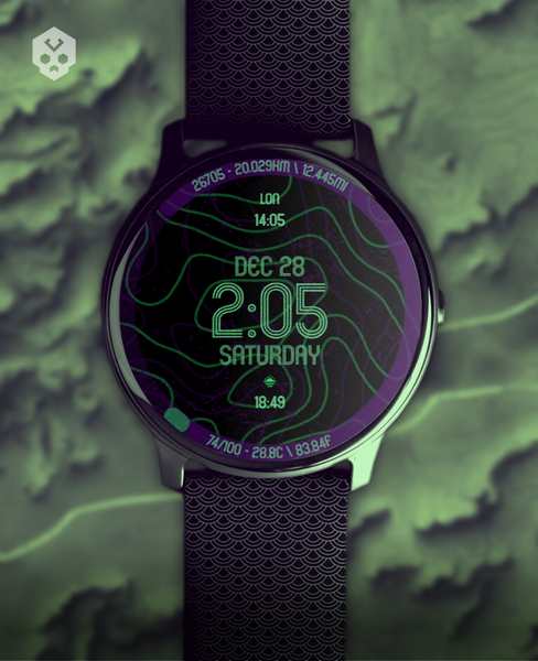 Animated Curves Watch Face - عکس برنامه موبایلی اندروید