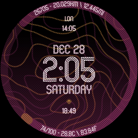 Animated Curves Watch Face - عکس برنامه موبایلی اندروید