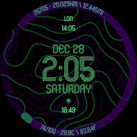 Animated Curves Watch Face - عکس برنامه موبایلی اندروید