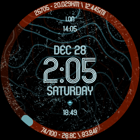 Animated Curves Watch Face - عکس برنامه موبایلی اندروید