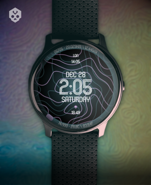 Animated Curves Watch Face - Image screenshot of android app