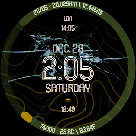 Animated Curves Watch Face - عکس برنامه موبایلی اندروید