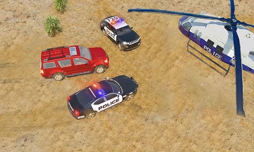 Offroad Jeep Prado Driving - Police Chase Games - Gameplay image of android game