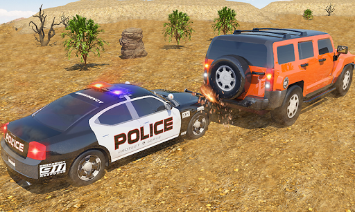 Offroad Jeep Prado Driving - Police Chase Games - Gameplay image of android game