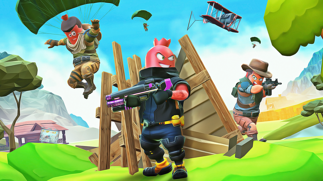 Sausage BattleRoyale-Gun Games - Gameplay image of android game