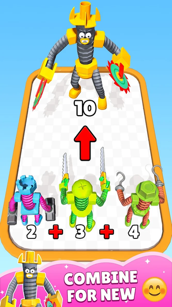 Screw Man Run & Merge Master - Gameplay image of android game