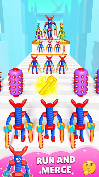 Screw Man Run & Merge Master - Gameplay image of android game