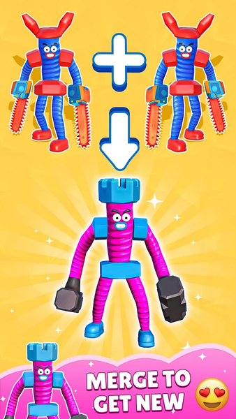 Screw Man Run & Merge Master - Gameplay image of android game