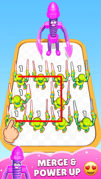 Screw Man Run & Merge Master - Gameplay image of android game