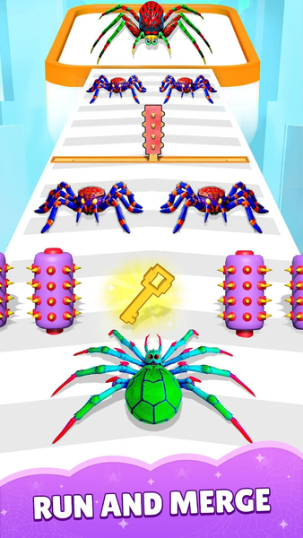 Spider Run & Merge Master Game - Gameplay image of android game