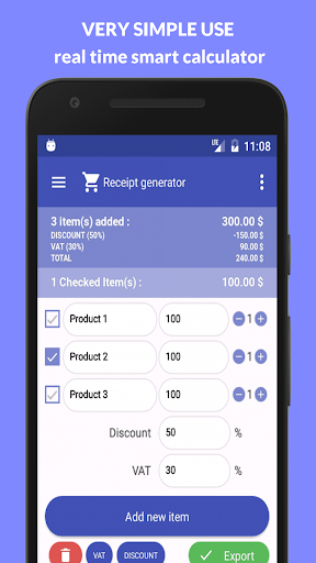 Receipt Generator - عکس برنامه موبایلی اندروید