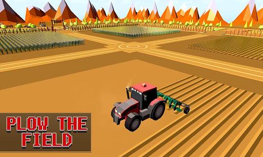 Blocky Plow Farming Harvester - عکس بازی موبایلی اندروید