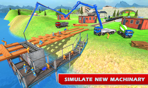 Train Bridge Construction: Railroad Building Sim - Gameplay image of android game