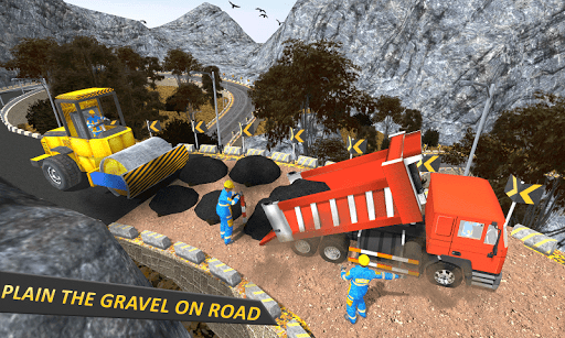 Uphill Highway Construction: Road Building Sim - Gameplay image of android game