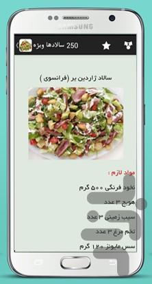 ۲۵۰ سالاد ویژه - عکس برنامه موبایلی اندروید