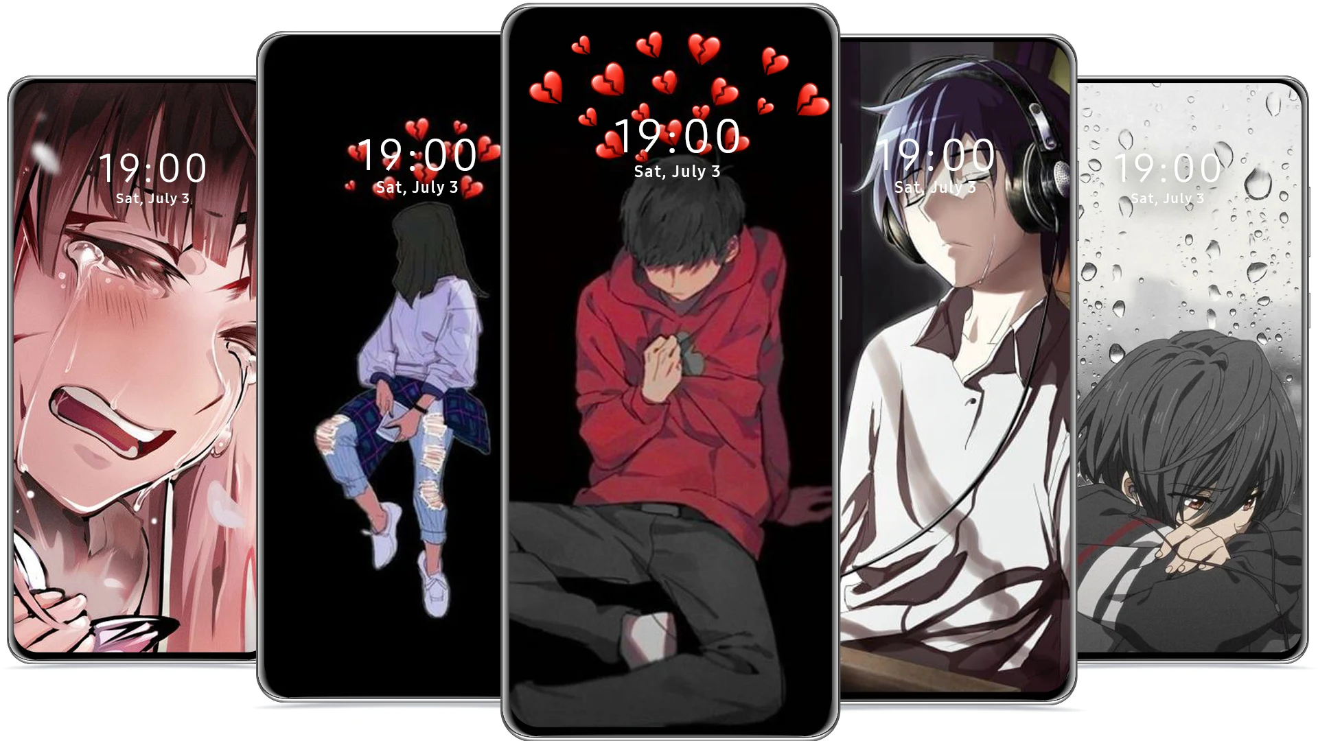 Download Sad Depressing Anime Boy Heartbroken Rain Wallpaper |  Wallpapers.com