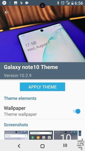 Galaxy note10 Theme - Image screenshot of android app