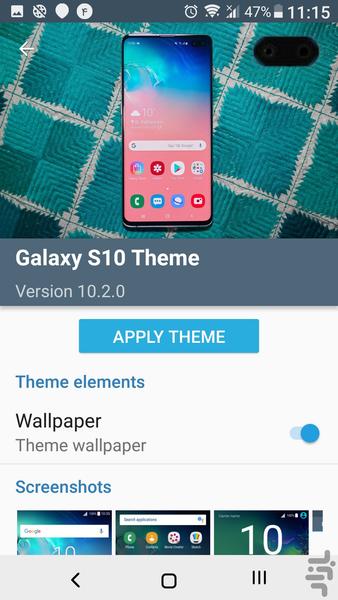 Galaxy S10 Theme - Image screenshot of android app