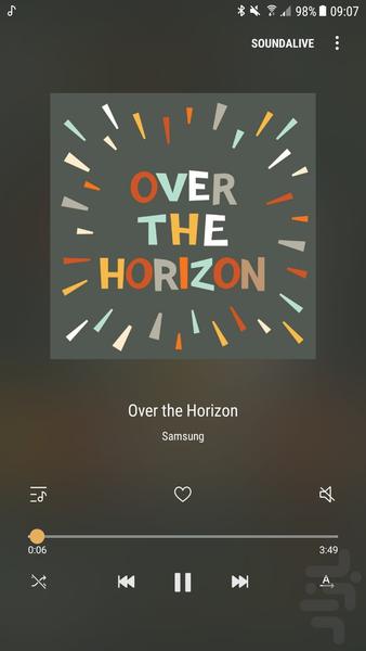 Galaxy S8 music player - Image screenshot of android app