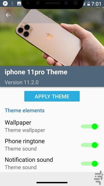 iphone 11pro Theme - Image screenshot of android app