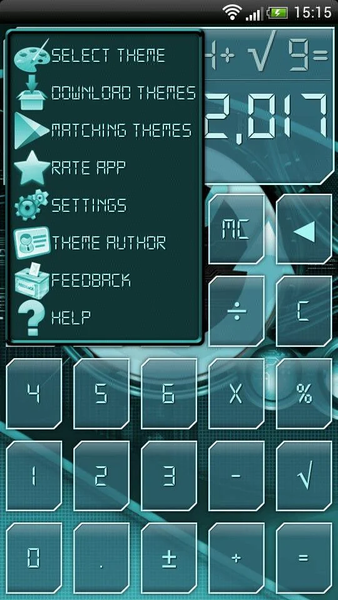 SCalc theme Cyanogen - Image screenshot of android app