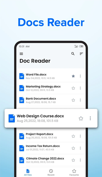 Doc Reader – Docx Viewer - عکس برنامه موبایلی اندروید