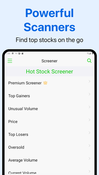 Stock Screener - Stock Screens - Image screenshot of android app