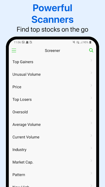 Stock Screener - Stock Screens - Image screenshot of android app