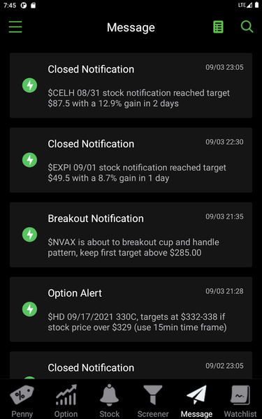 Penny Stocks - Stocks Alert - Image screenshot of android app