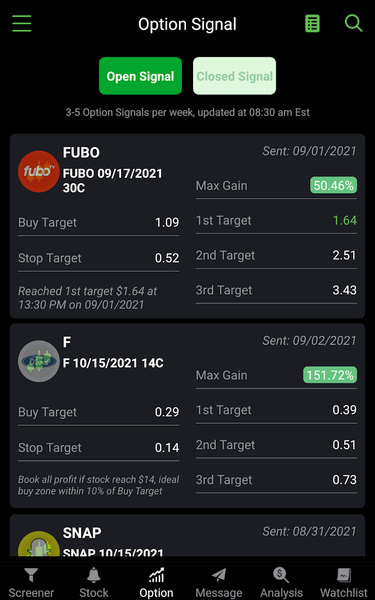Stock Scanner - Market Mover - Image screenshot of android app