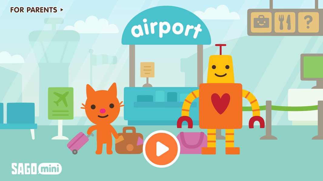 Sago Mini Airport Playset - Image screenshot of android app