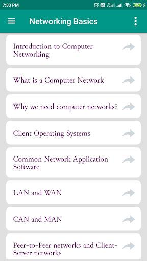 Networking Basics - عکس برنامه موبایلی اندروید