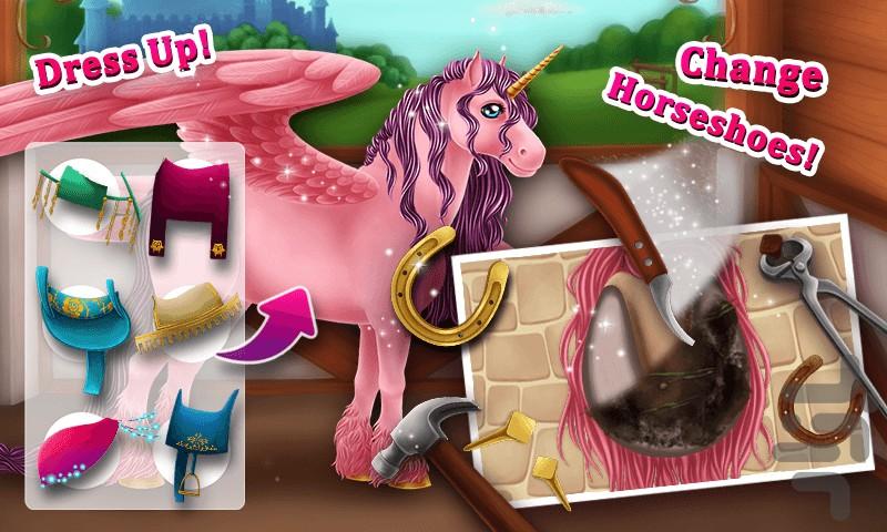 مراقبت ازاسب پرنسس l بازی دخترانه - عکس بازی موبایلی اندروید