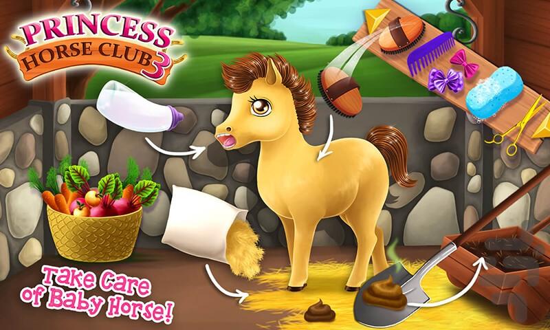 مراقبت ازاسب پرنسس l بازی دخترانه - عکس بازی موبایلی اندروید
