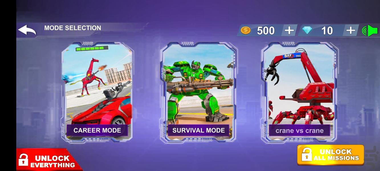 بازی ربات تبدیل شونده I بازی اکشن - Gameplay image of android game