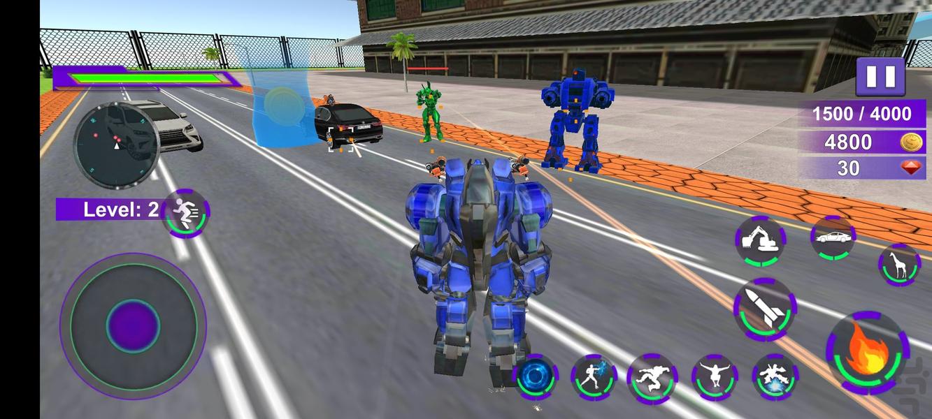 بازی ربات تبدیل شونده I بازی اکشن - Gameplay image of android game